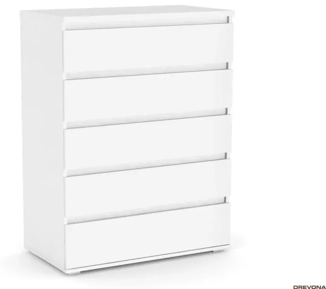 Drevona, komoda REA AMY 4, Biela