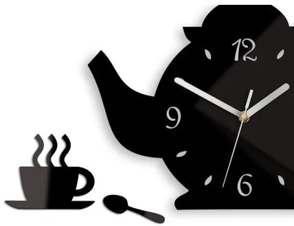 Sammer Tiché nástenné hodiny v tvare šálky v čiernej farbe Keatleblack