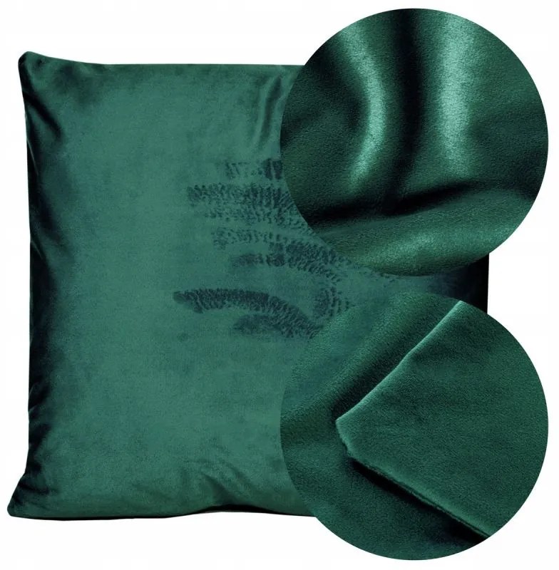 Dekoračná obliečka na vankúš VELVET 40x40 cm, tmavozelený