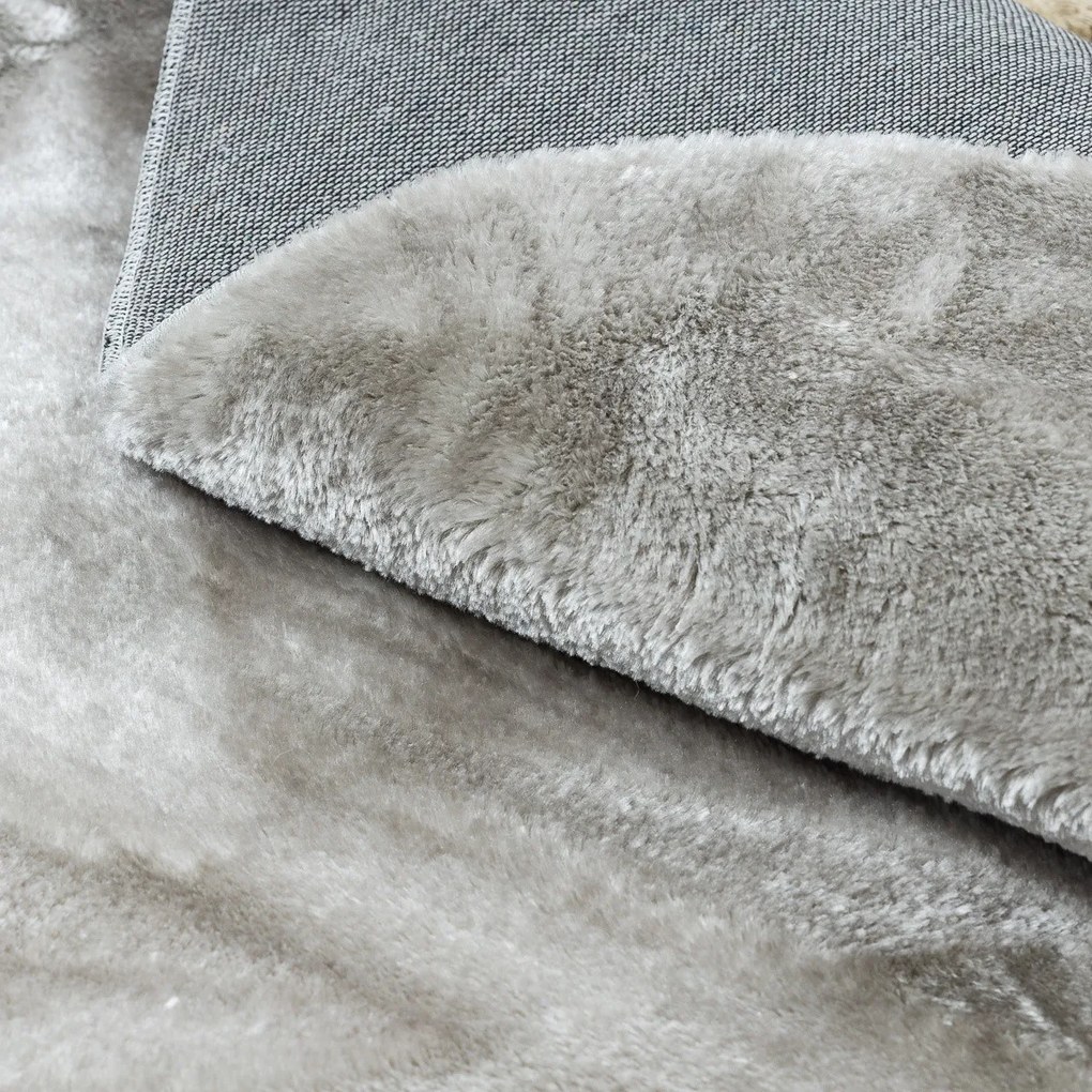 Dywany Łuszczów, Kusový koberec Visco Rabbit Silver 3 kruh, 160x160 (priemer) kruh, šedá, detská izba