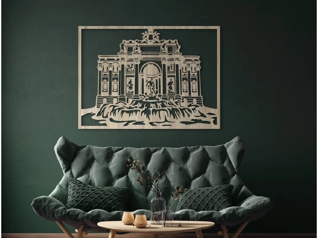 drevko Obraz Fontána di Trevi Rozmer obrazu: 47,5 x 65 cm, Farba dekorácie: Čierna