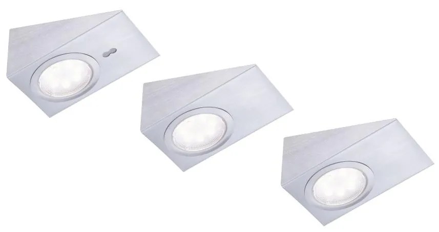 Leuchten Direkt 84111-55-3 - SADA 3x LED Osvetlenie nábytku THEO LED/3,6W/230V