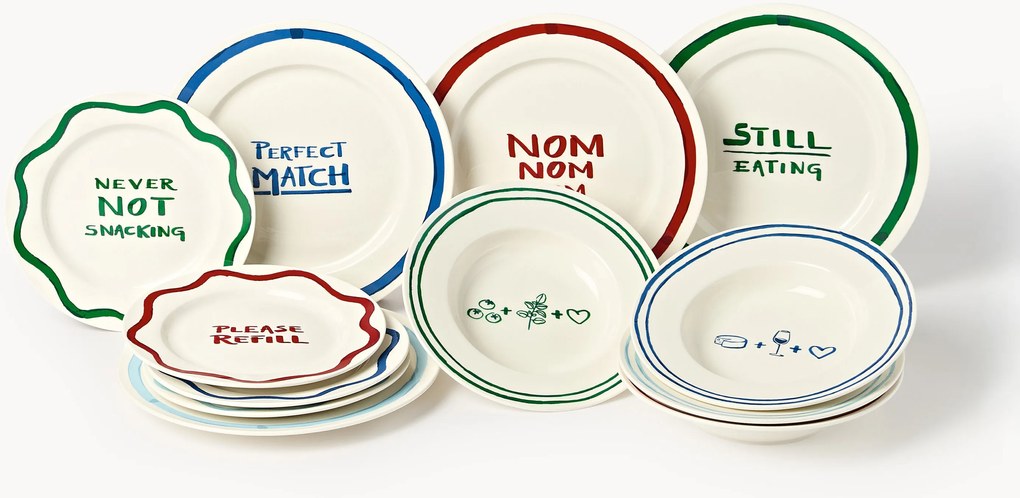 Porcelánová súprava riadu's dekoračným motívom Tutti, 4 osoby, 12 ks