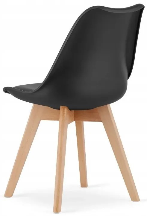 Jedálenská zostava TODI 60cm okrúhly stolový set čierny + 2 stoličky MARK čierne