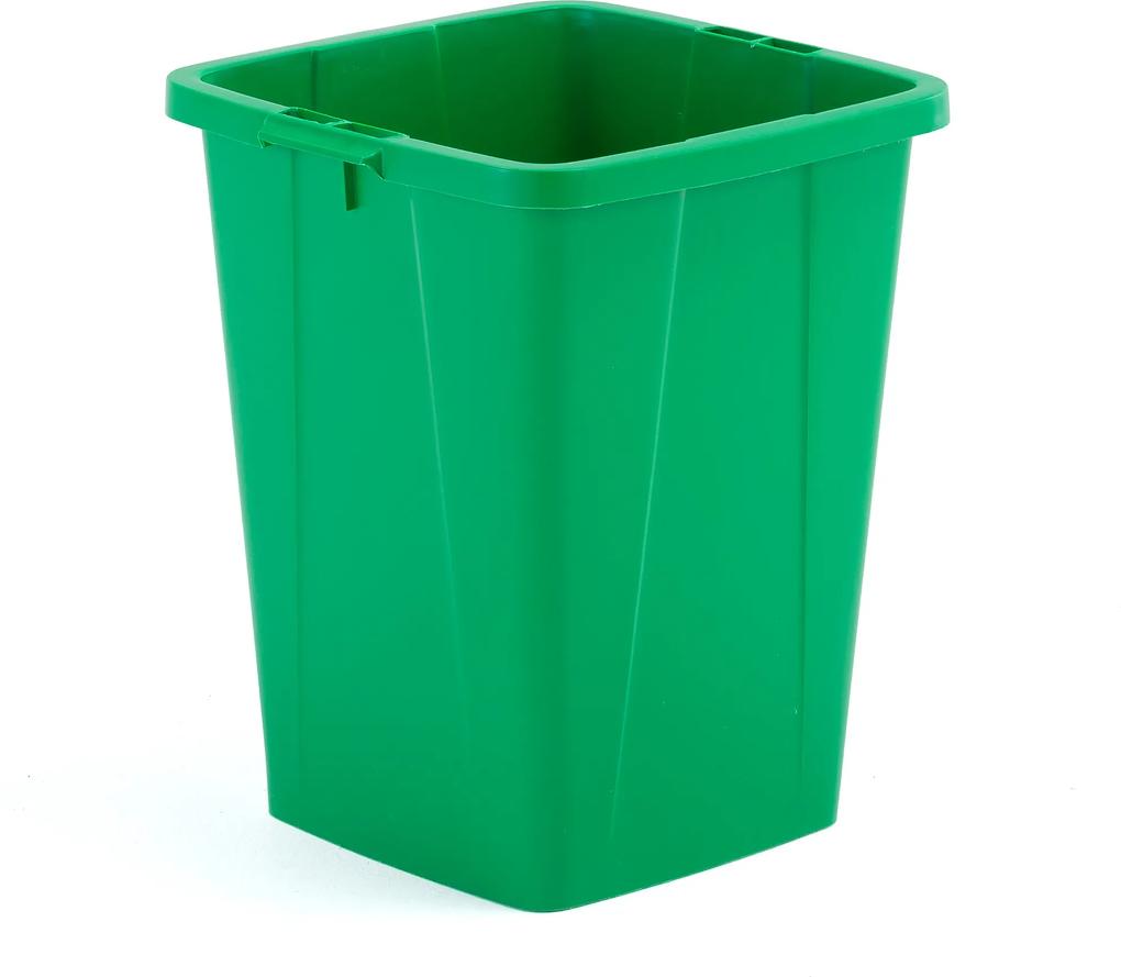 Odpadkový kôš Oliver , 610x490x510 mm, 90 L, zelený