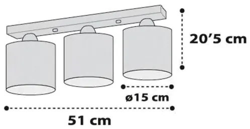 Dalber D-41413H - Detské stropné svietidlo CLOUDS 3xE27/60W/230V