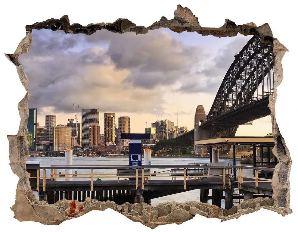 Fototapeta díra na zeď 3D Bridge v sydney nd-k-90745371