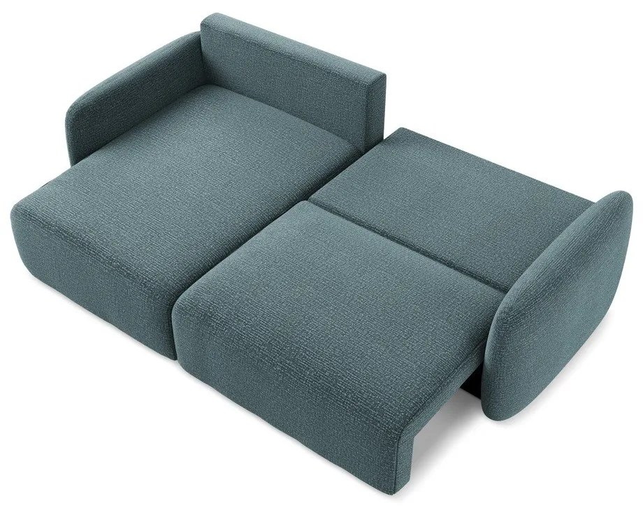 Tyrkysovomodrá rozkladacia/s úložným priestorom rohová pohovka (ľavý roh) Kalena – Makamii