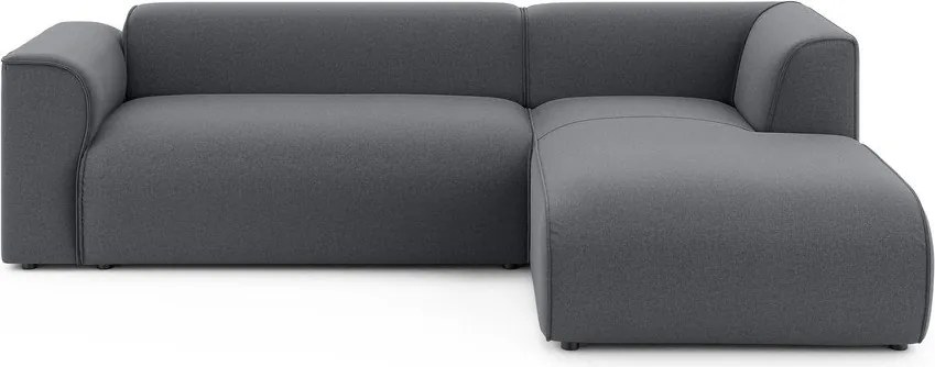 Tmavosivá rohová pohovka (pravý roh/s leňoškou) Merid – Ropez