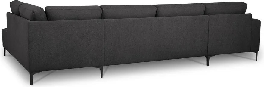 Antracitová ženilková rohová pohovka (pravý roh/do tvaru "U") Fabian – Scandic