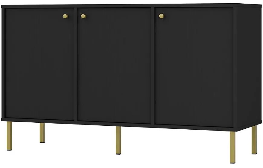 Komoda Tokyo 2  3F čierny grafit 813