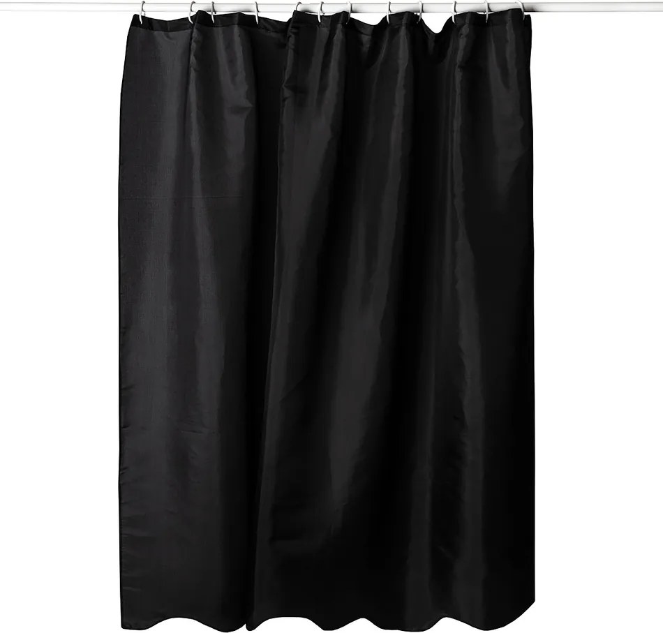 Koopman Sprchový záves čierna, 180 x 180 cm