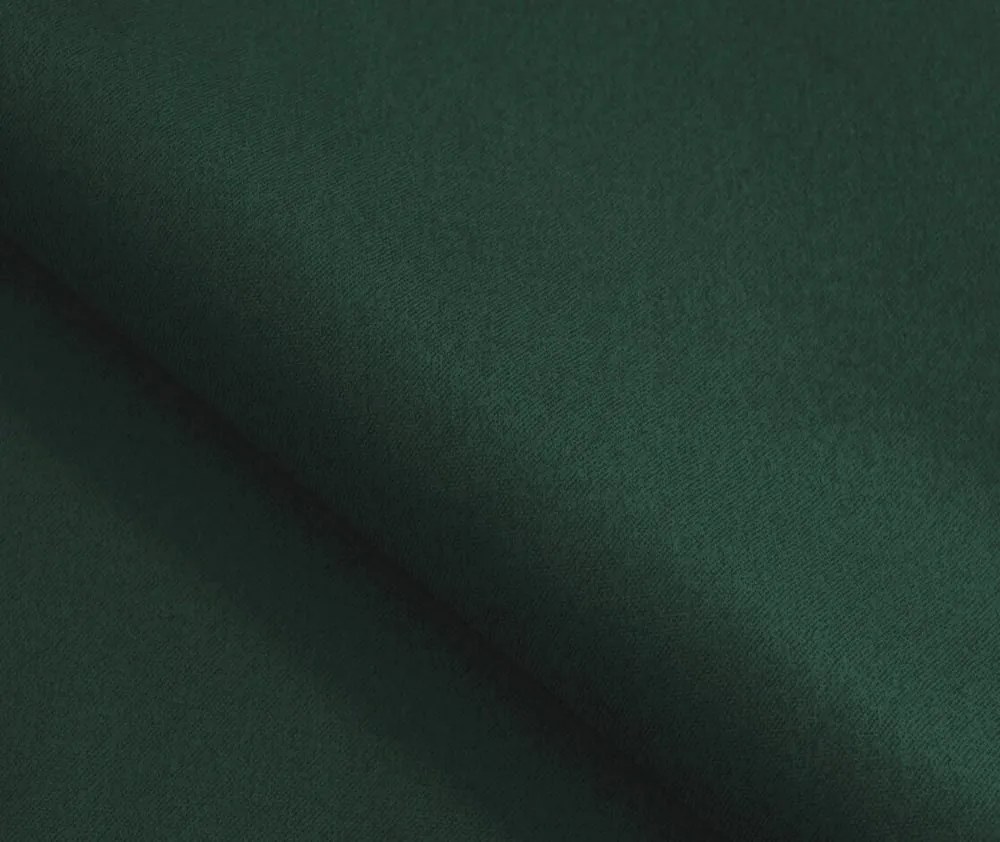 Rohová sedačka na trvalé spanie Island, tmavo zelená látka, pravý roh