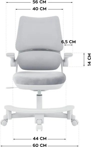 Detská otočná stolička Mark Adler Junior 5.7 Grey