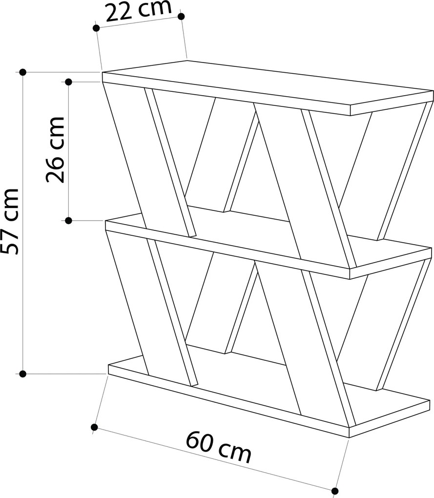 Odkladací stolík Houseland Lazena antracitovo sivý