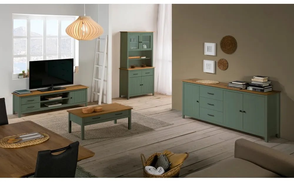 Zelený drevený konferenčný stolík Marckeric Miranda