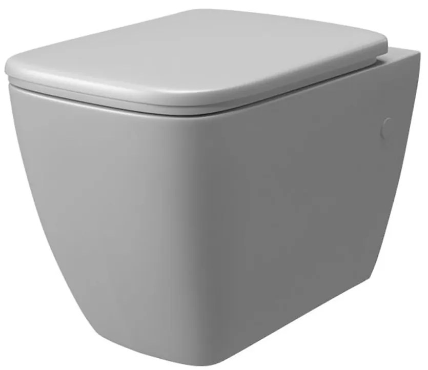 Závesná WC misa Matrix Square Rimless s doskou volne padajúca