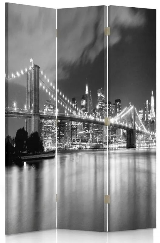 Gario Paraván Panoráma Brooklynského mosta Rozmery: 110 x 170 cm, Prevedenie: Otočný paraván 360°