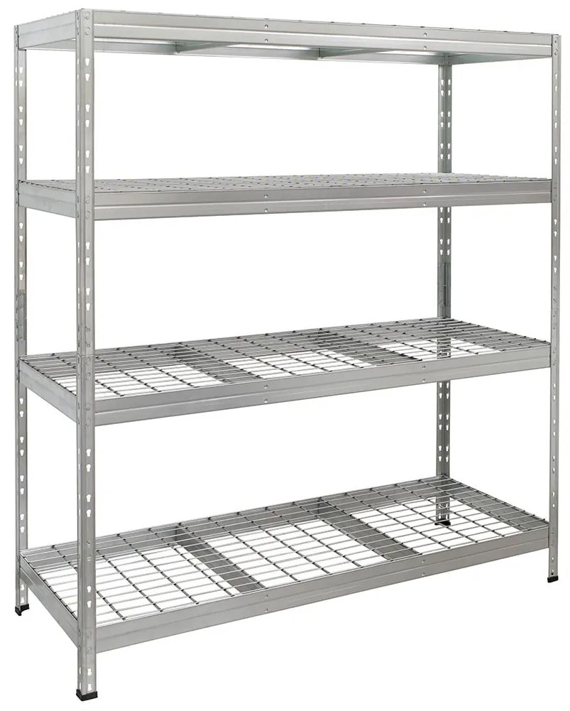 RIVET regál s drôtenou policou,180x150x60cm, 4 police, 400 kg na policu, zinok