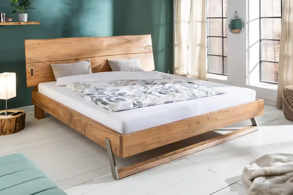 Dizajnová posteľ Massive 160 x 200 cm akácia | BIANO