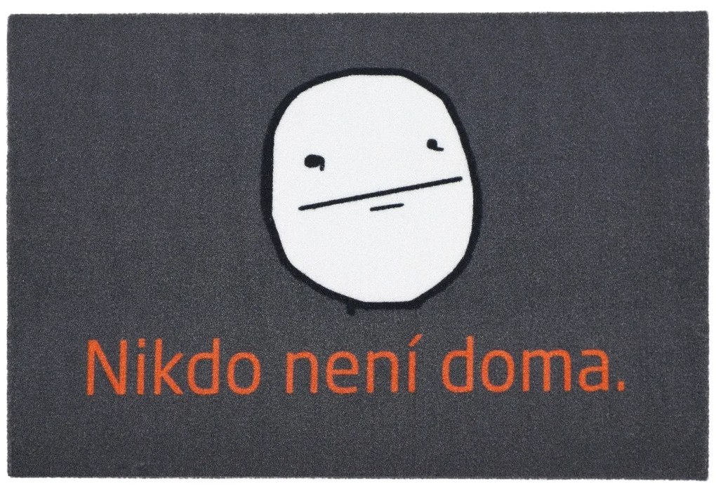 Rohožka Nikto nie je doma 40x60 cm, 40x60, šedá, Mercury Flooring
