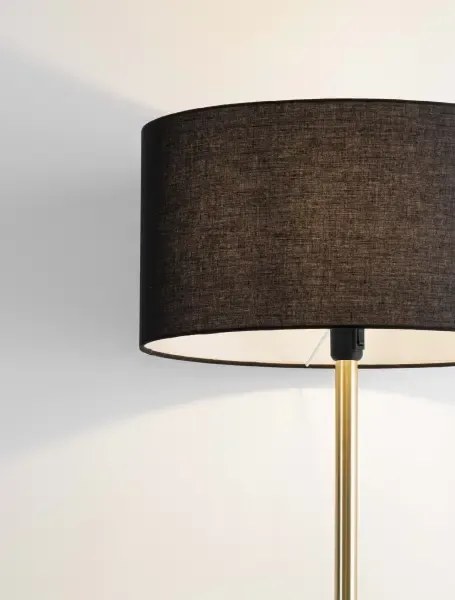 LED čierno-zlatá stojaca lampa Sibnia