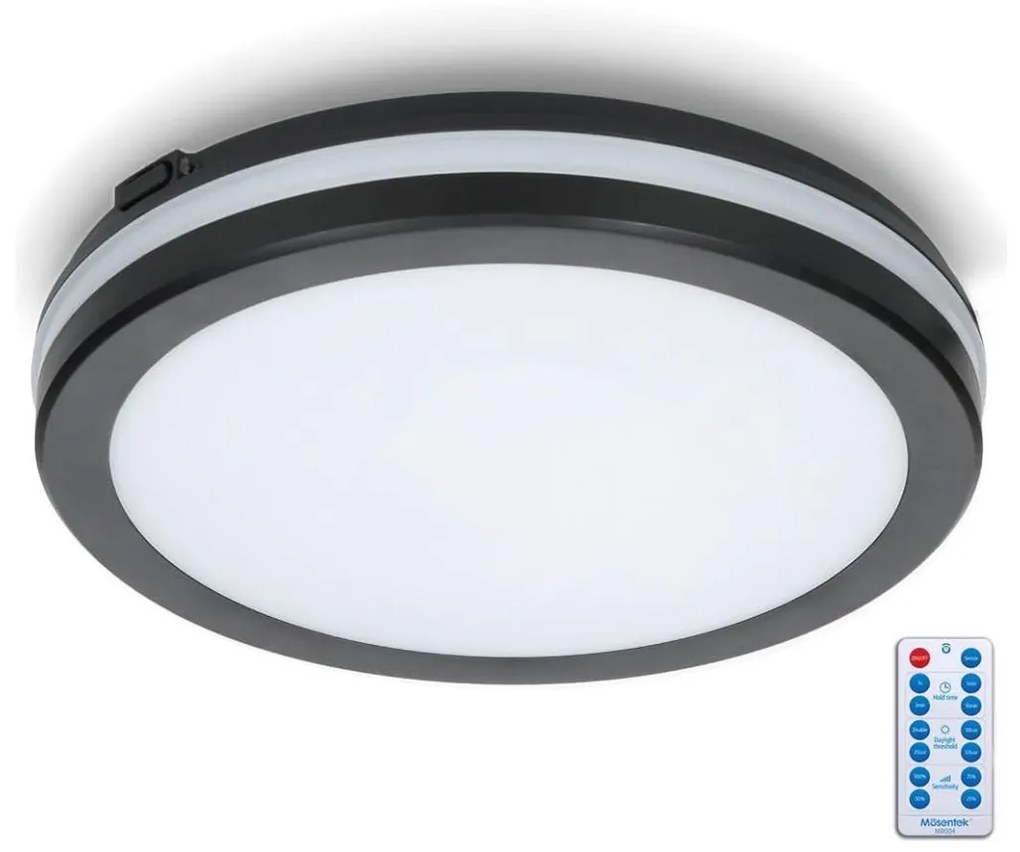 Kobi LED Kúpeľňové stropné svietidlo so senzorom LED/18W/230V pr. 30 cm čierna + DO KB0348