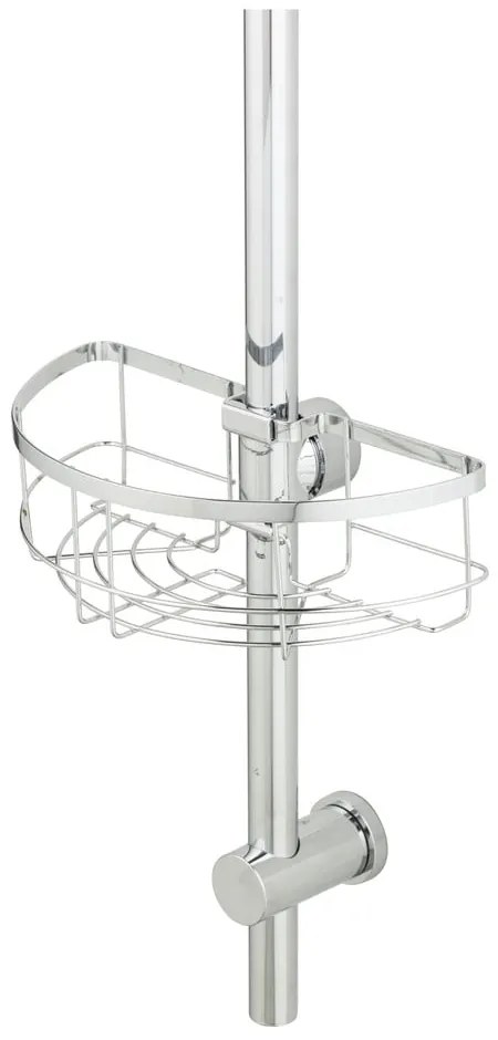 Samodržiaca kúpeľňová polička z nerezovej ocele v striebornej farbe Floresta - Wenko