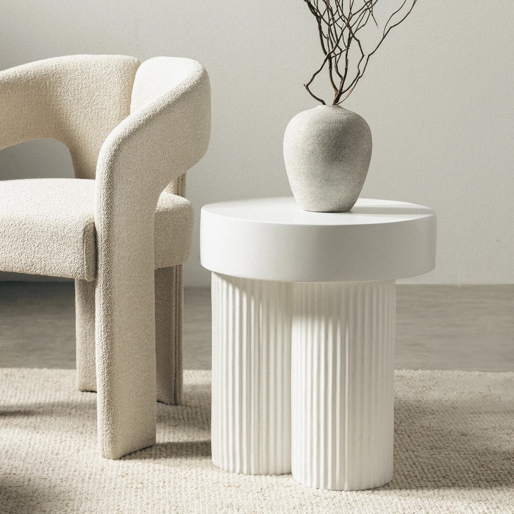 Odkládací stolek Salerno 45 cm bílý