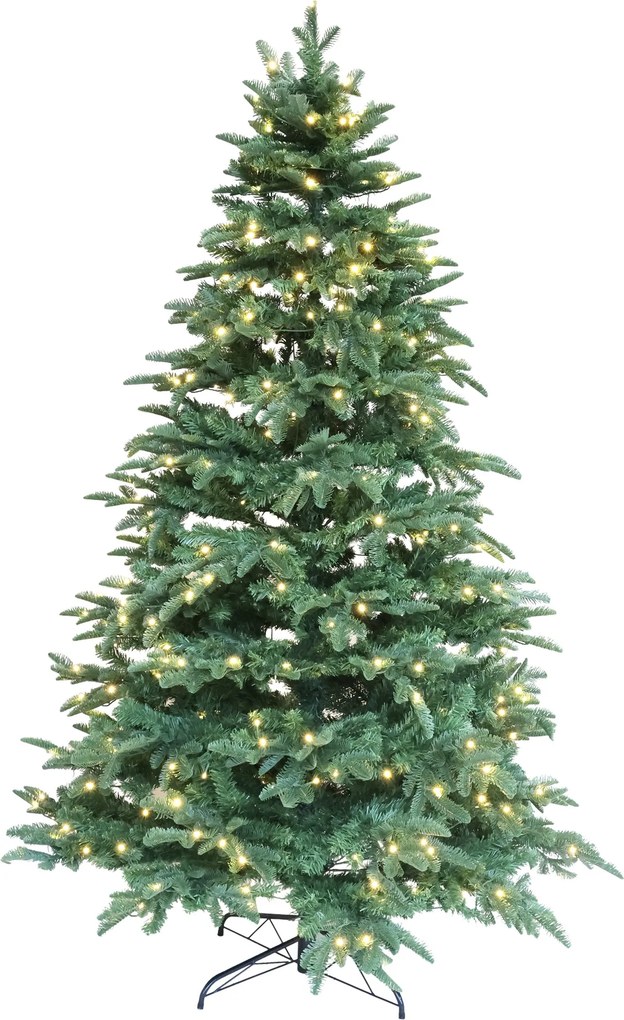 Zelený vianočný strom Fleur so 400 LED svetielkami – Ø 95*210 cm