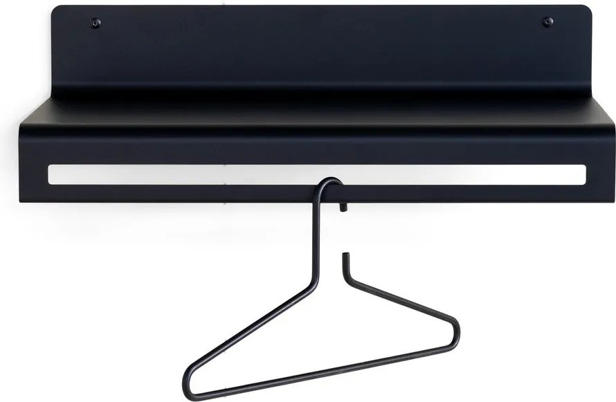 Čierny kovový nástenný vešiak s poličkou 60 cm Sway – Spinder Design