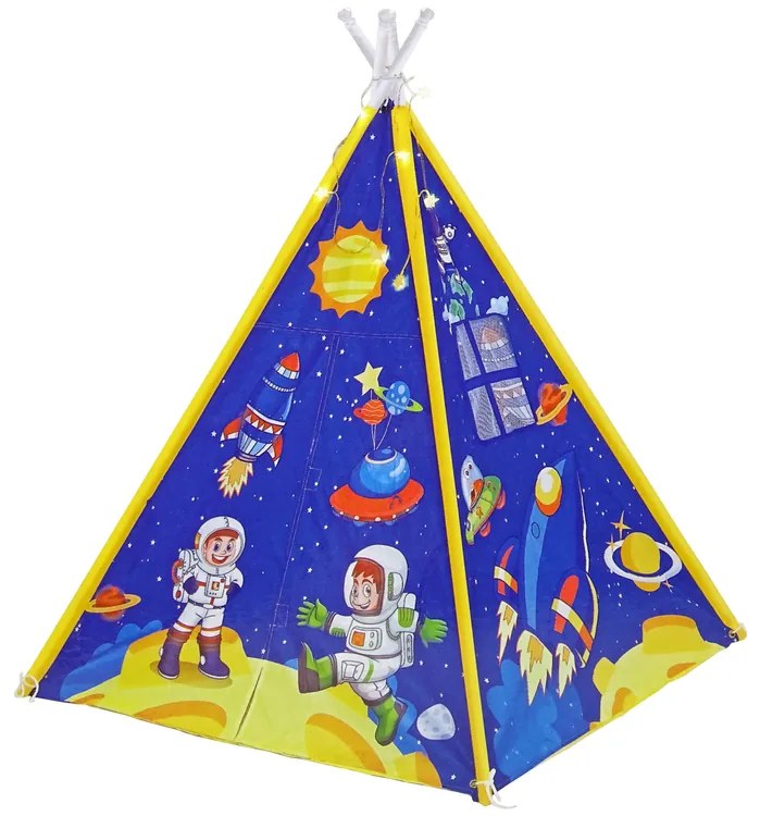 Lean Toys Detský stan teepee – Vesmírny motív