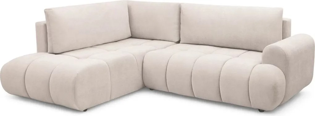 Rozkladacia rohová sedačka Lutario L ľavá - béžová hydrofóbna pletenina Venice 2026