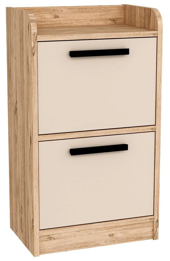 Nočný stolík Sivadu 3 (borovica atlantická + béžová). Akcia -18%. Vlastná spoľahlivá doprava až k Vám domov. 1094432