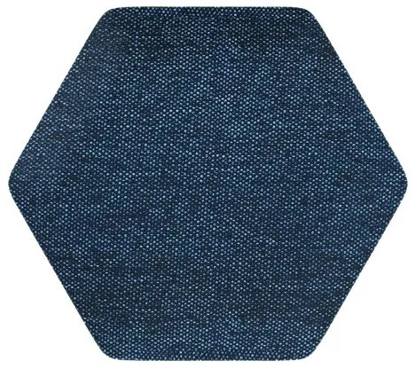 Čalúnený akustický panel nástenný Luna 30 denim hexagon - Hexagon 6x15 cm Egibi