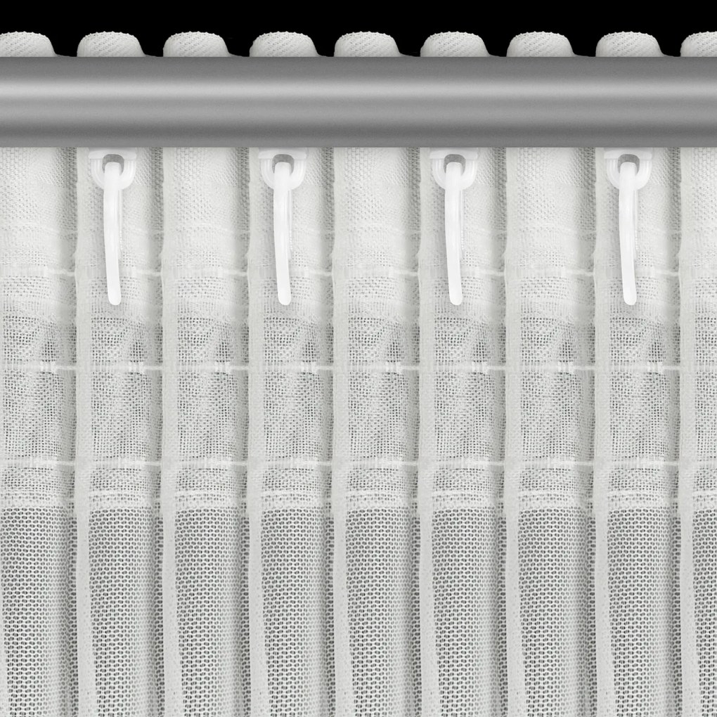 ZÁCLONA NA PÁSKE EVA MINGE ROSES4 350X160 CM BIELA