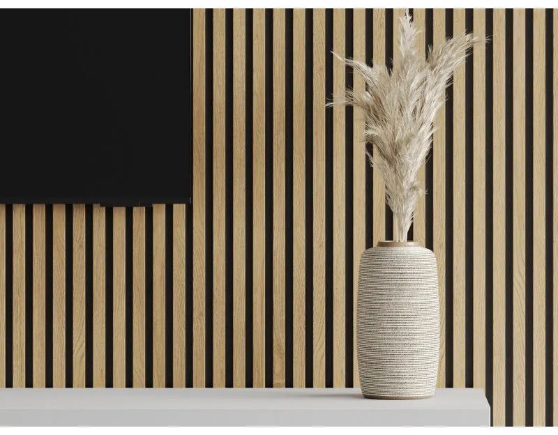 Mexen Lam-F, akustické stenové lamely 275 × 30 cm, plstený podklad 8 mm, technická dyha, borovica klasická, S105-275307-3015-012