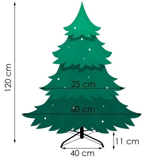 SPRINGOS Vianočný stromček Jedľa zelená 120 cm