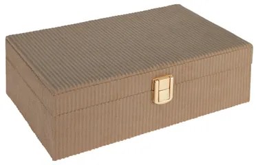Šperkovnica svetlohnedá 25x16x7 cm