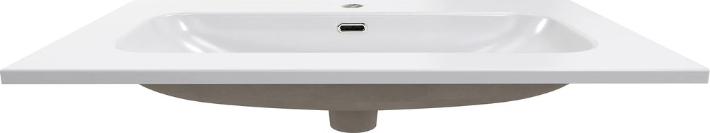 Comad Nábytkové keramické umývadlo FLY WHITE GLOSS UM 80-46 DP, 81x46 cm, biela lesklá