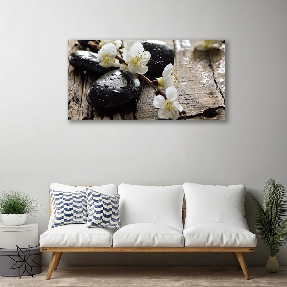 Obraz Canvas Kvety kamene zen 125x50 cm