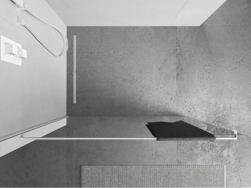 Mexen Kioto, vešiak na uteráky pre sprchovú zástenu, max. 140 cm, biela, 800-06-20