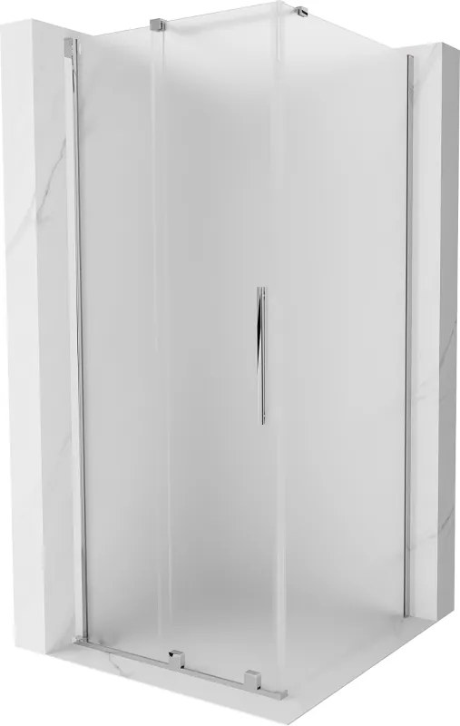 Mexen Velar, sprchový kút s posuvnými dverami 110 x 110 cm, 8mm sklo námraza, chrómová, 871-110-110-31-01