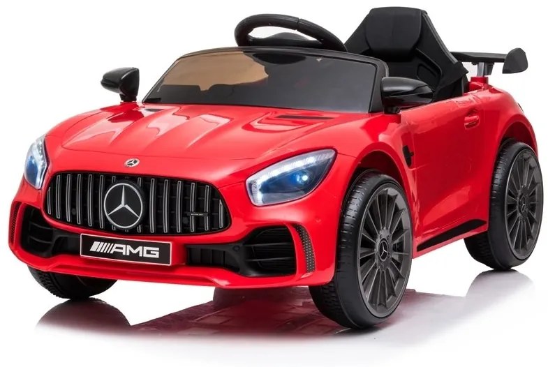 LEANTOYS ELEKTRICKÉ AUTÍČKO MERCEDES GT R - NELAKOVANÉ - ČERVENÉ - 2021  MOTOR 2X45W BATÉRIA 1 x 12V4,5Ah