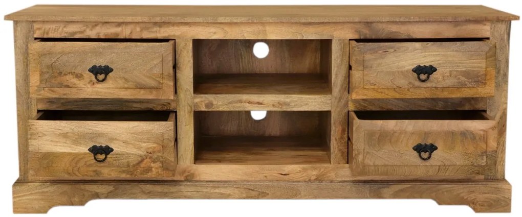 furniture-nabytek.cz - Dřevěný stolek pod tv z masivu mango 150x60x45