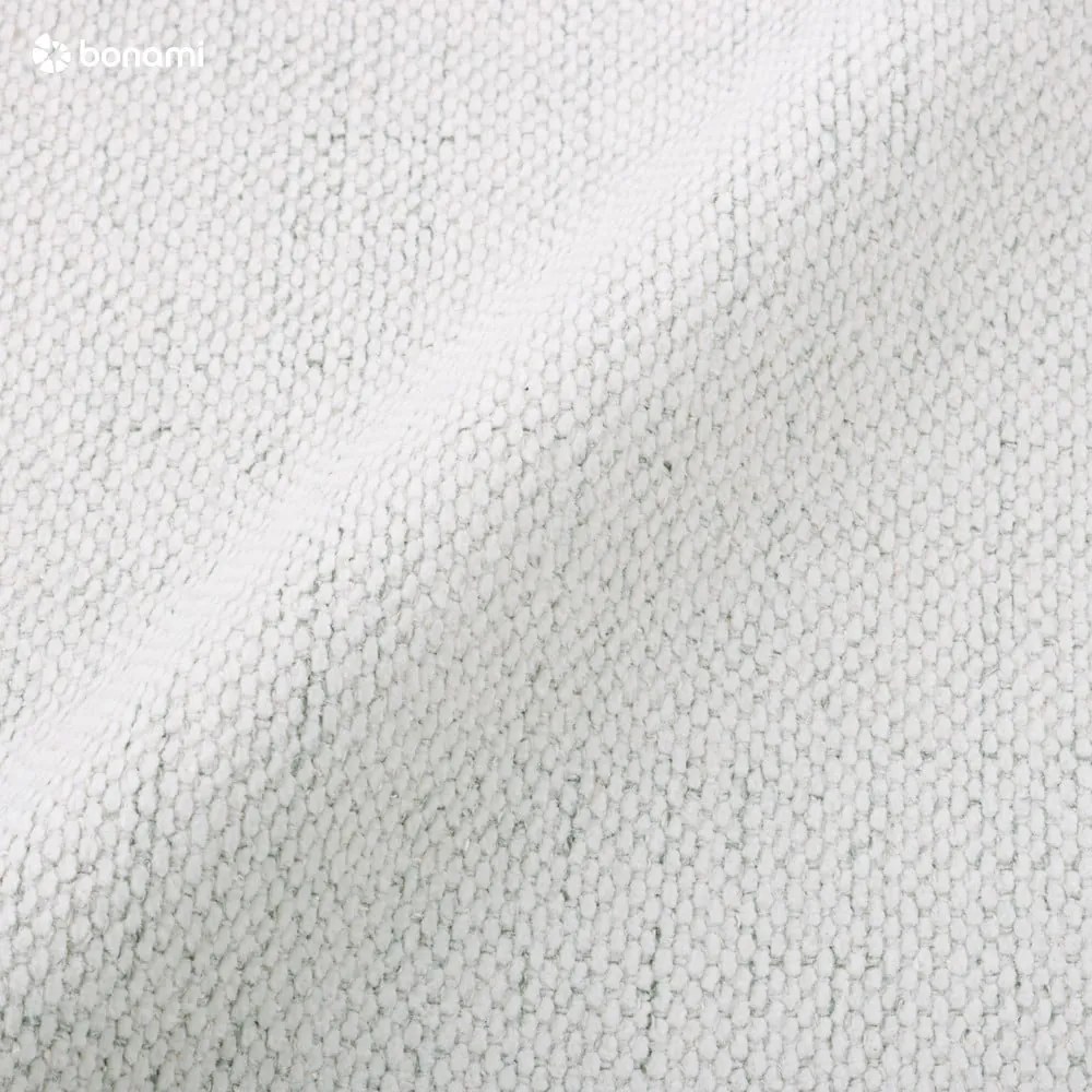 Krémová čalúnená dvojlôžková posteľ s úložným priestorom s roštom 200x200 cm Lupine – Micadoni