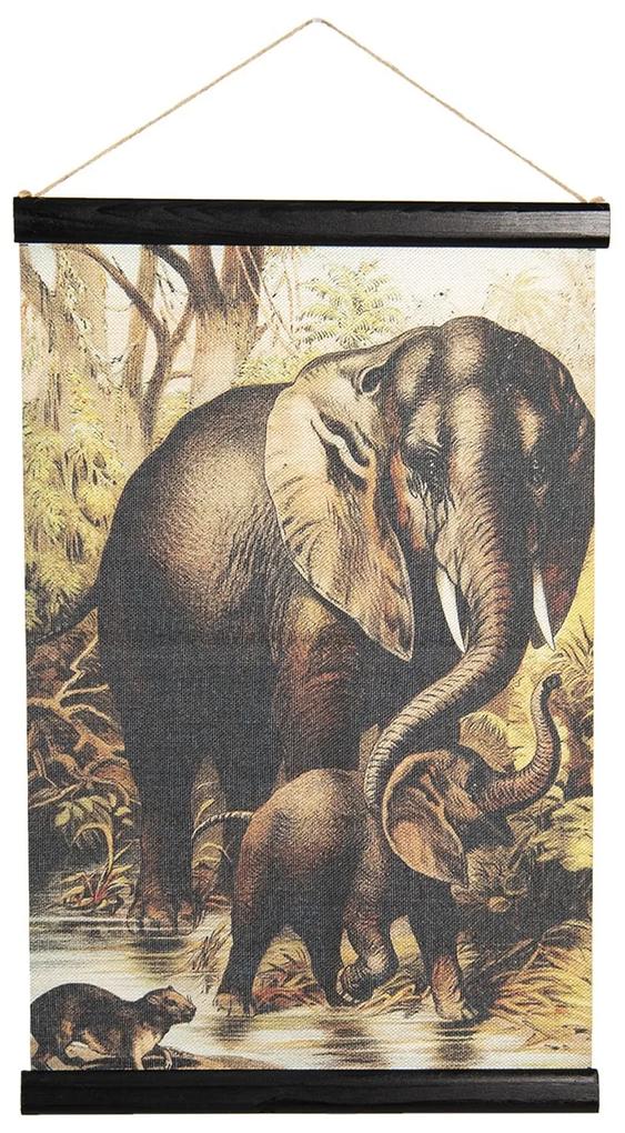 Nástenná mapa slony - 40 * 2 * 60 cm