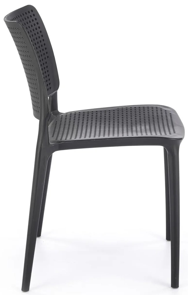 Čierna plastová stolička K514