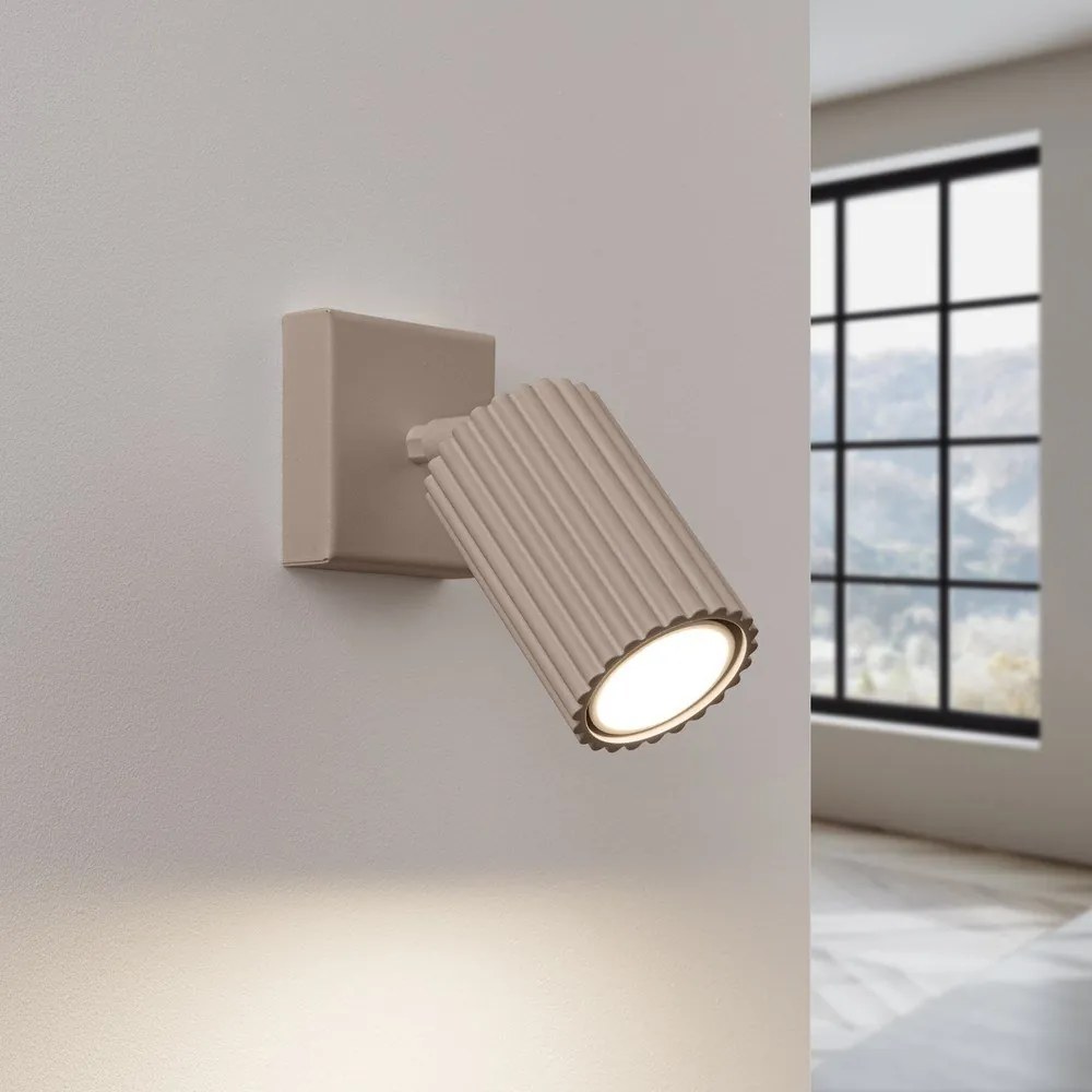 Taupe kovové bodové svietidlo 8x16 cm Gleam – Sollux