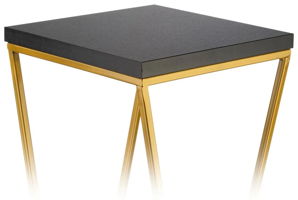 Kvetinový stojan LOFT III 40 cm zlatý/čierny